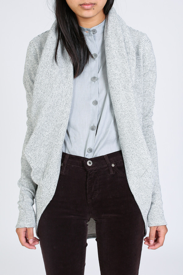 Ursa Minor Tabard cardigan in oatmeal stripe Ursa Minor Tabard cardigan in oatmeal stripe