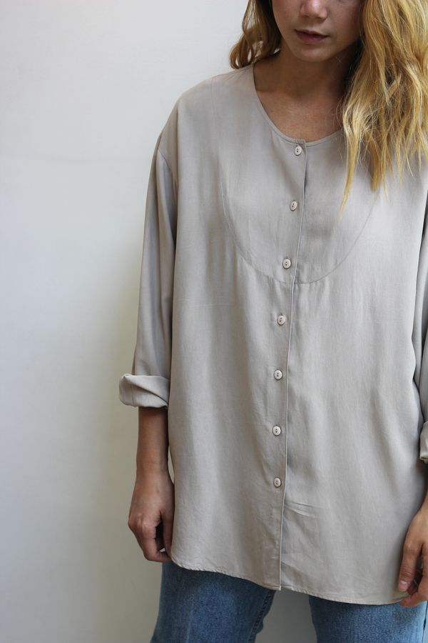 Hey Jude Vintage Sandstone Silk Tunic Hey Jude Vintage Sandstone Silk Tunic