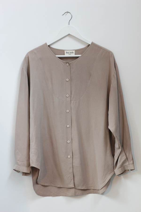 Hey Jude Vintage Sandstone Silk Tunic Hey Jude Vintage Sandstone Silk Tunic