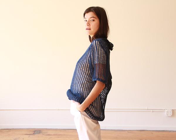 VINTAGE INDIGO NET TEE VINTAGE INDIGO NET TEE