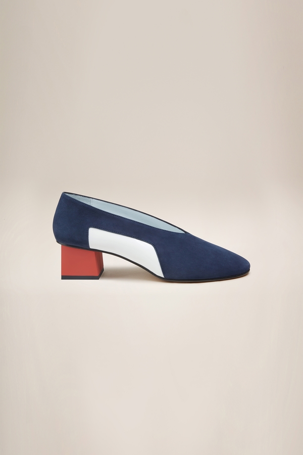 GRAY MATTERS Mildred Patent Blue Pump GRAY MATTERS Mildred Patent Blue Pump
