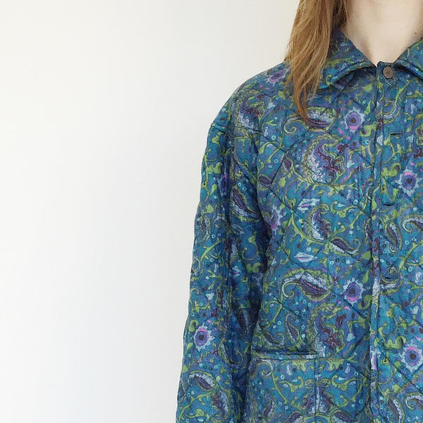 Johan Vintage Quilted Reversible Silk Jacket Johan Vintage Quilted Reversible Silk Jacket