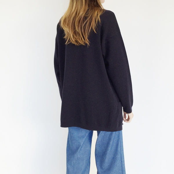 Johan Vintage Navy Wool Cardigan Johan Vintage Navy Wool Cardigan