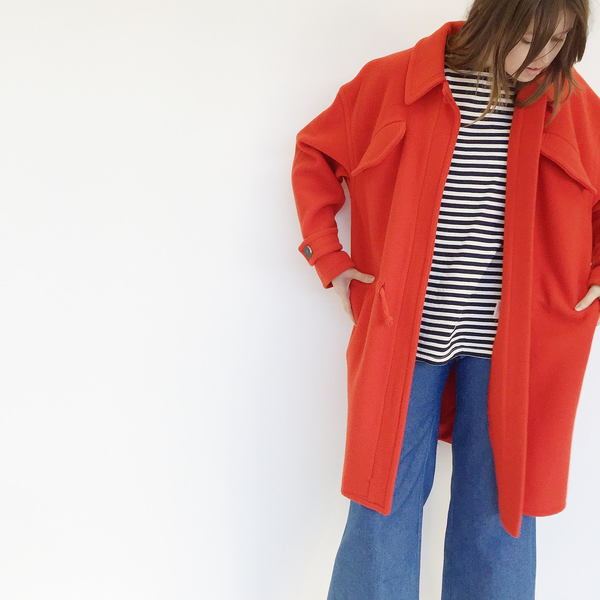 Johan Vintage Oversized Red Wool Coat Johan Vintage Oversized Red Wool Coat