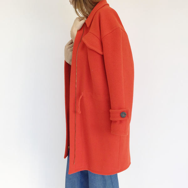 Johan Vintage Oversized Red Wool Coat Johan Vintage Oversized Red Wool Coat