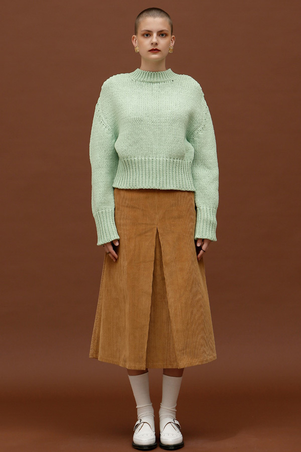 ROCKET LUNCH Twist Cropped Knit- Mint ROCKET LUNCH Twist Cropped Knit- Mint