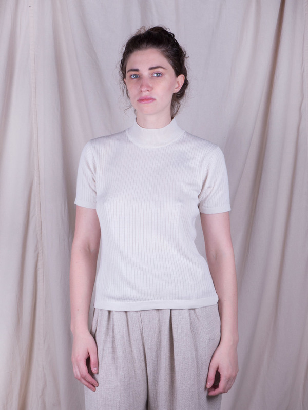 DUO NYC Vintage Rib Silk Mockneck DUO NYC Vintage Rib Silk Mockneck