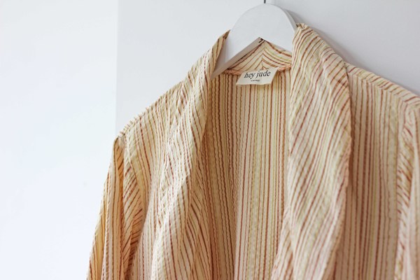 Hey Jude Vintage Texture Striped Robe Hey Jude Vintage Texture Striped Robe