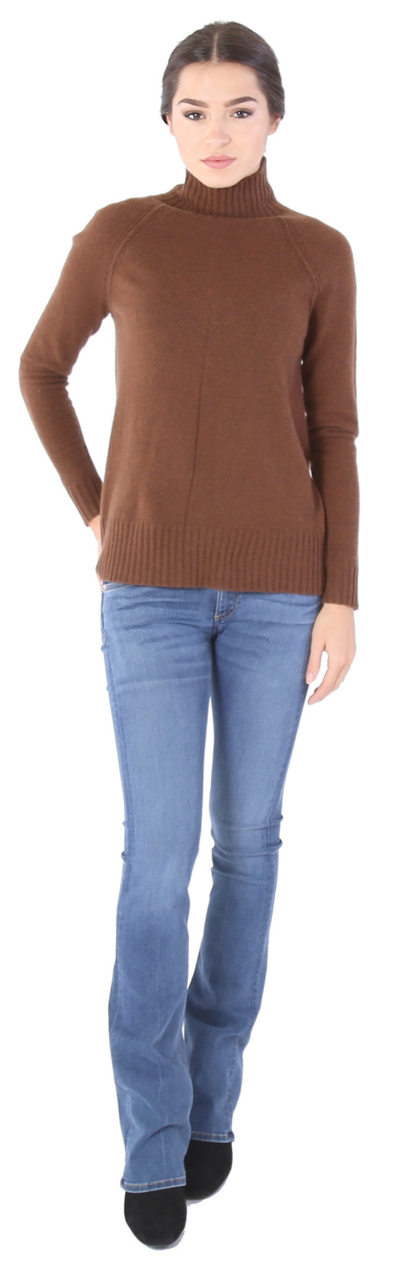 White + Warren Cashmere Raglan Standneck White + Warren Cashmere Raglan Standneck