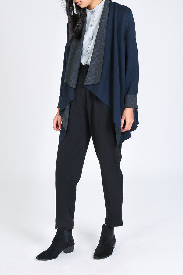 Majestic Waterfall cardigan in marine/anthracite Majestic Waterfall cardigan in marine/anthracite