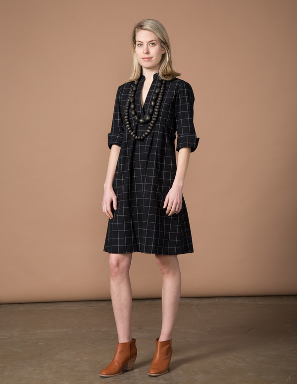 SBJ Austin Ellen Dress - Black Window Pane SBJ Austin Ellen Dress - Black Window Pane
