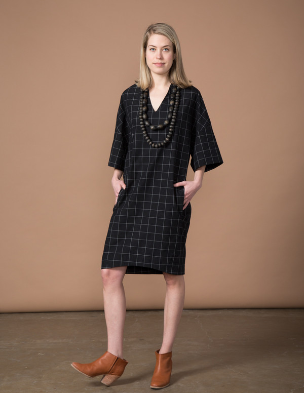 SBJ Austin Sadie Dress - Black Window Pane SBJ Austin Sadie Dress - Black Window Pane