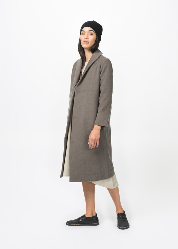 Evam Eva Angora Blend Robe Coat Evam Eva Angora Blend Robe Coat
