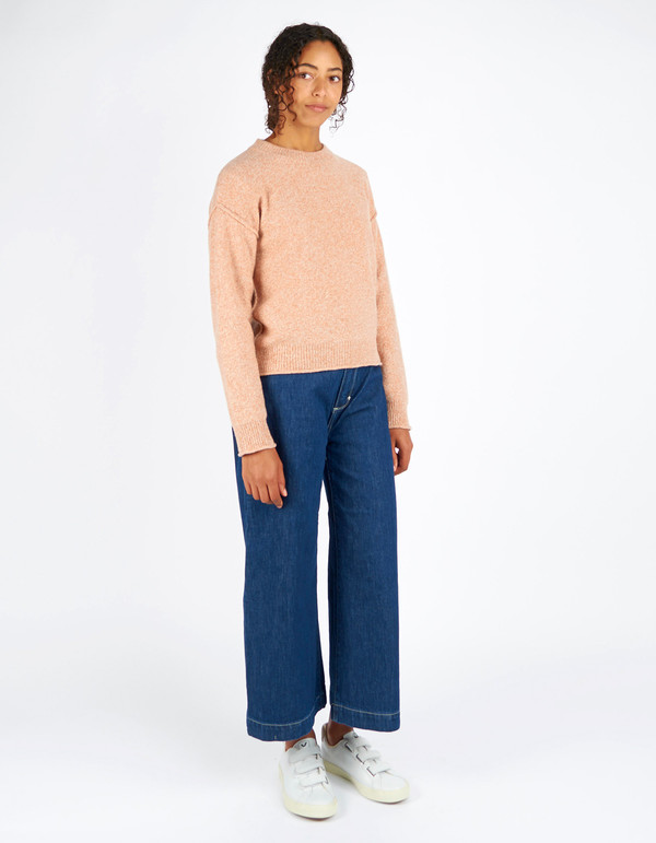 Filippa K Cropped Pullover Almondine Melange Filippa K Cropped Pullover Almondine Melange