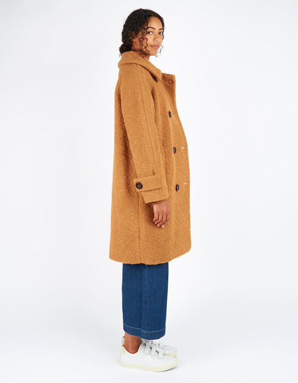 Ganni Fenn Double Breasted Coat Tobacco Brown Ganni Fenn Double Breasted Coat Tobacco Brown