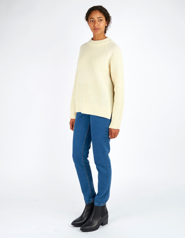 Ganni Hensley Textured Pullover Vanilla Ice Ganni Hensley Textured Pullover Vanilla Ice