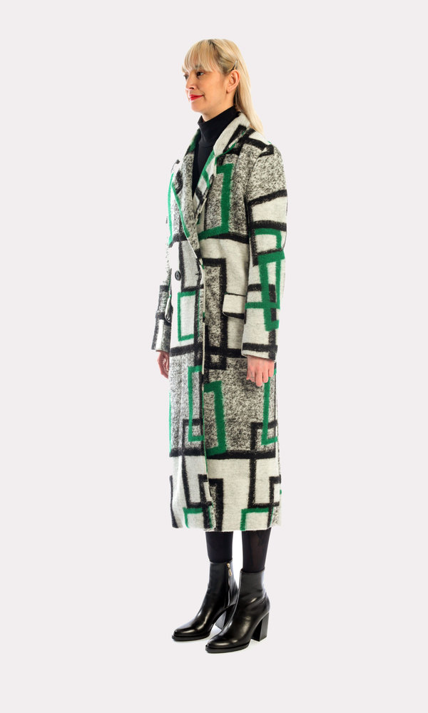 Kurt Lyle Veronique Double Breasted Coat in Deco Kurt Lyle Veronique Double Breasted Coat in Deco