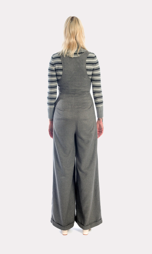 Kurt Lyle Olivia Suspender Pants in Charcoal Ultrasuede Kurt Lyle Olivia Suspender Pants in Charcoal Ultrasuede