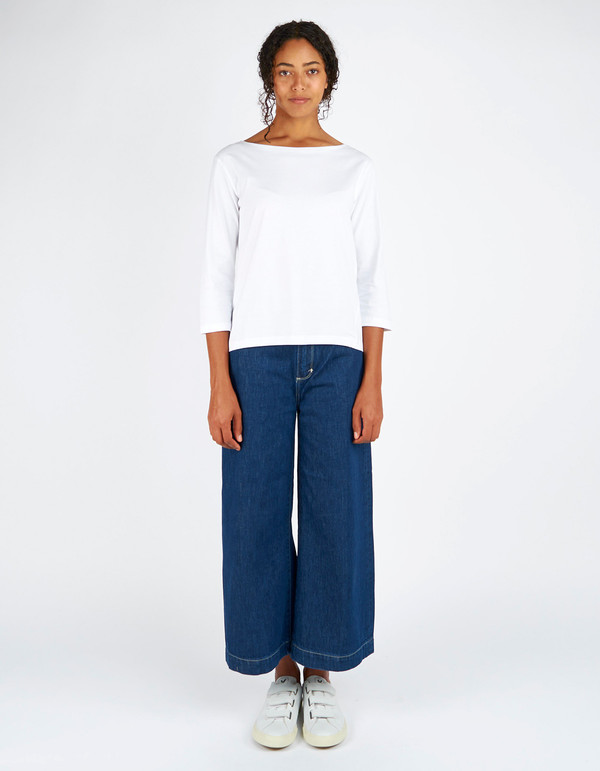 Kowtow Building Block Boat Neck Top White Kowtow Building Block Boat Neck Top White