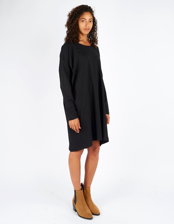 Kowtow Building Block Relaxed Tee Dress Black Kowtow Building Block Relaxed Tee Dress Black