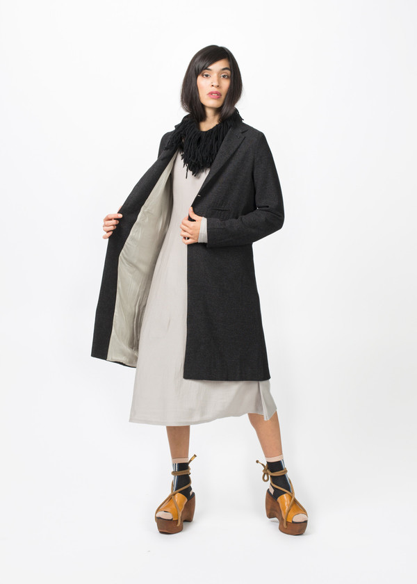 Album di Famiglia Mandarin Collar Long Jacket Album di Famiglia Mandarin Collar Long Jacket