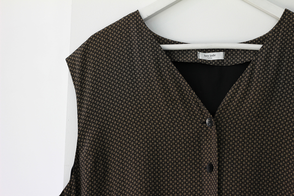 Hey Jude Vintage Geometric Silk Vest Hey Jude Vintage Geometric Silk Vest