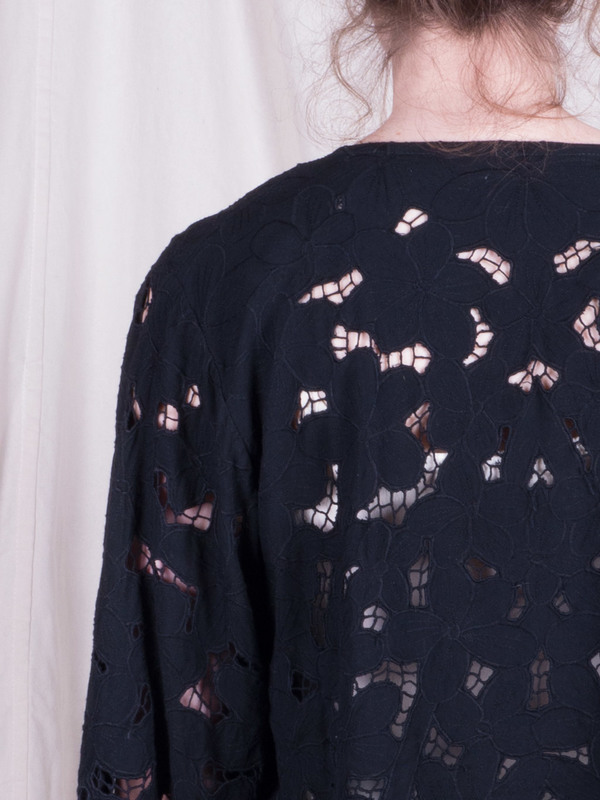 Woods Vintage Black Lace Cardigan Woods Vintage Black Lace Cardigan