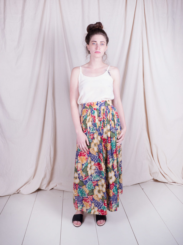 Woods Vintage Floral Wrap Maxi Skirt Woods Vintage Floral Wrap Maxi Skirt