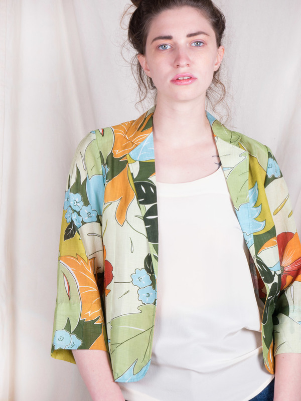 Woods Vintage Foliage Print Blazer Woods Vintage Foliage Print Blazer