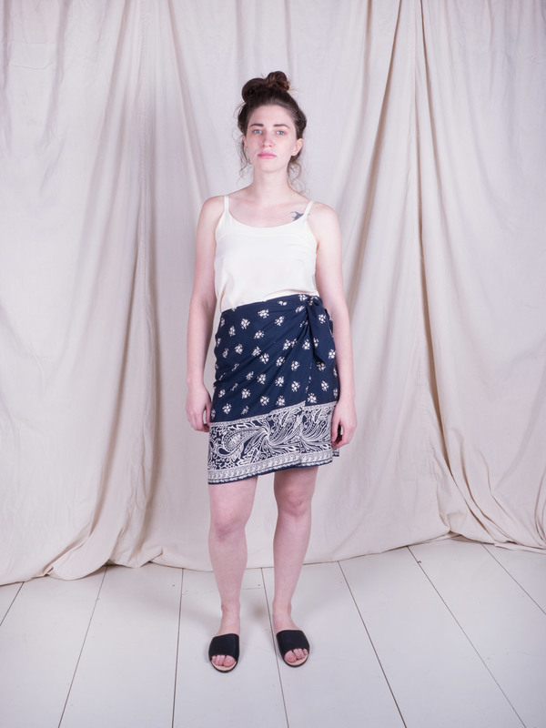 Woods Vintage Silk Wrap Skirt Woods Vintage Silk Wrap Skirt