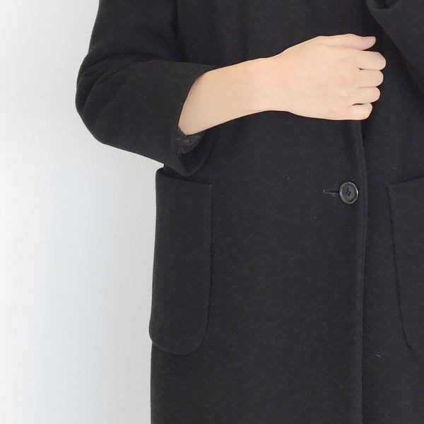 Johan Vintage Black Wool Everyday Coat Johan Vintage Black Wool Everyday Coat