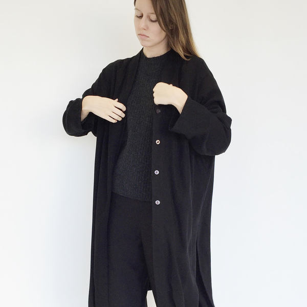 Johan Vintage Black Oversized Duster Johan Vintage Black Oversized Duster