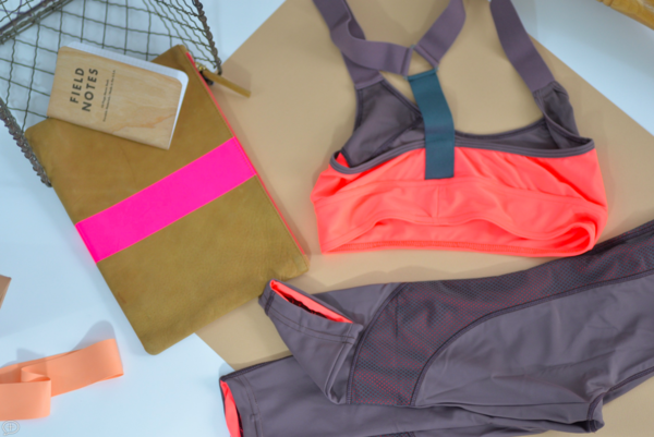 VPL Flexure Capri: Taupe/ Fluoro Coral VPL Flexure Capri: Taupe/ Fluoro Coral
