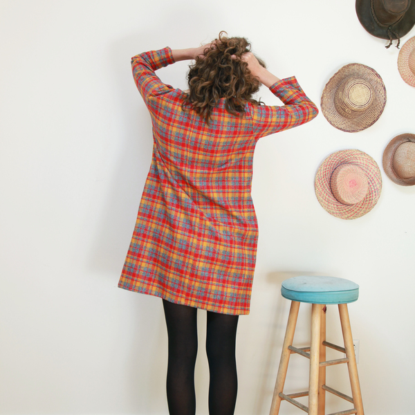 Me & Arrow Fuzzy Dress - Fuzzy Red Plaid Me & Arrow Fuzzy Dress - Fuzzy Red Plaid