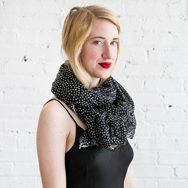 Destin Vintage Pois Stola Black Destin Vintage Pois Stola Black