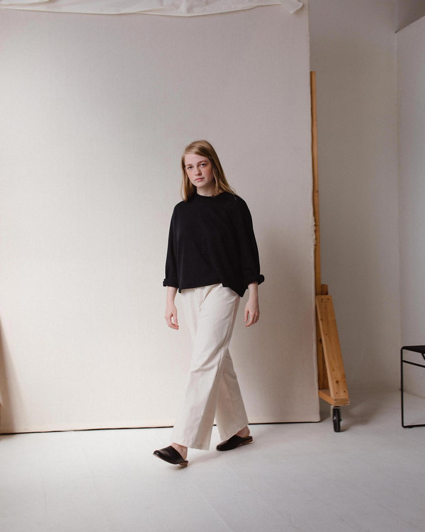 Open Air Museum Wide Mock Neck - Black Open Air Museum Wide Mock Neck - Black