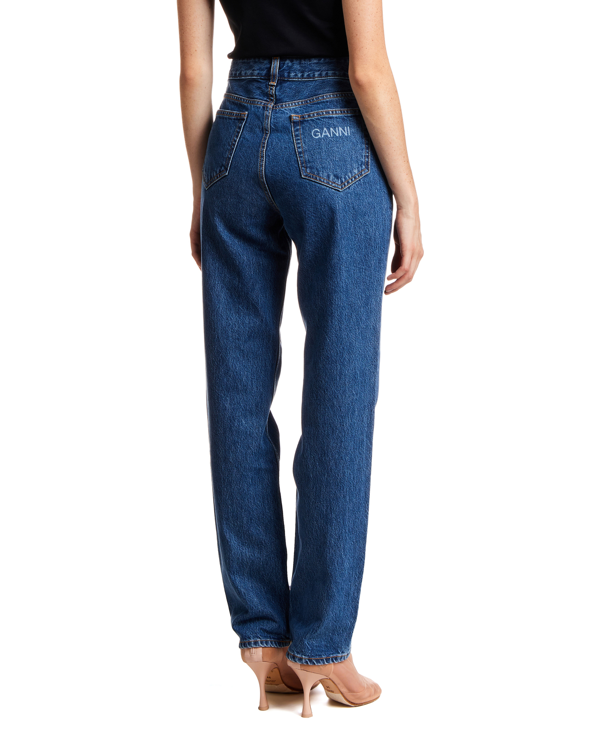 GANNI Basic High-Waist Jeans - Denim 