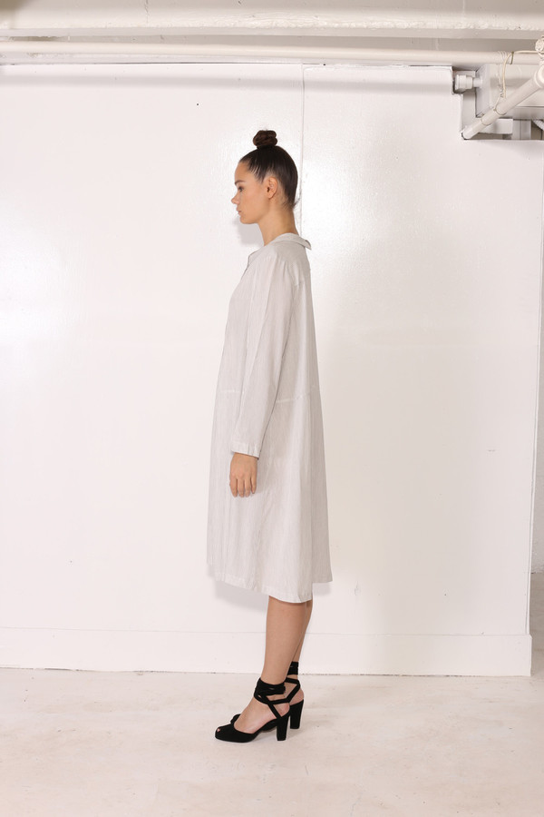 Intentionally Blank FESCUE DRESS Grey Stripe Intentionally Blank FESCUE DRESS Grey Stripe