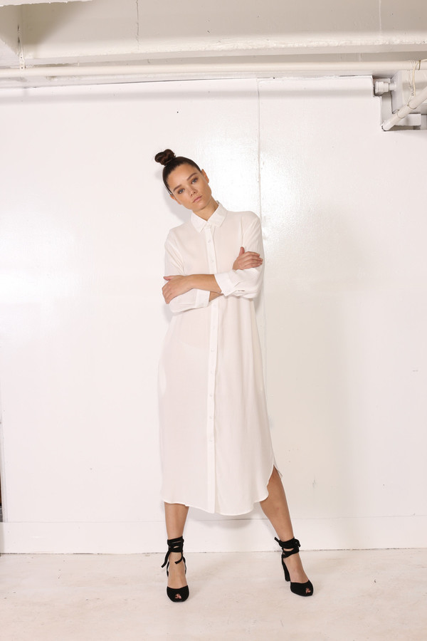 Intentionally Blank LANDIS SHIRT DRESS White Intentionally Blank LANDIS SHIRT DRESS White