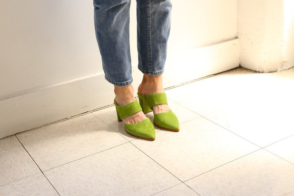 Intentionally Blank MISSY Green Suede Intentionally Blank MISSY Green Suede