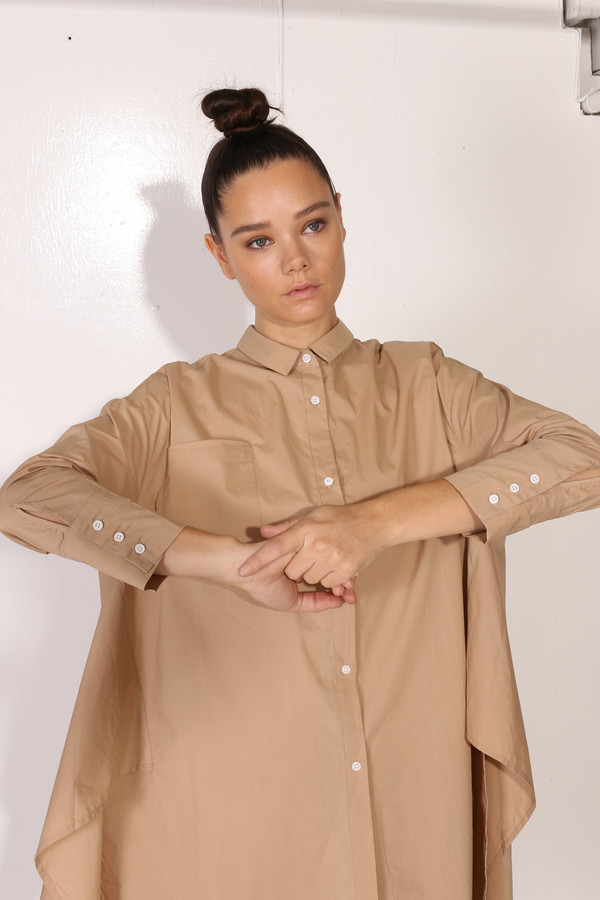 Intentionally Blank ZINNIA SHIRT DRESS Khaki Intentionally Blank ZINNIA SHIRT DRESS Khaki