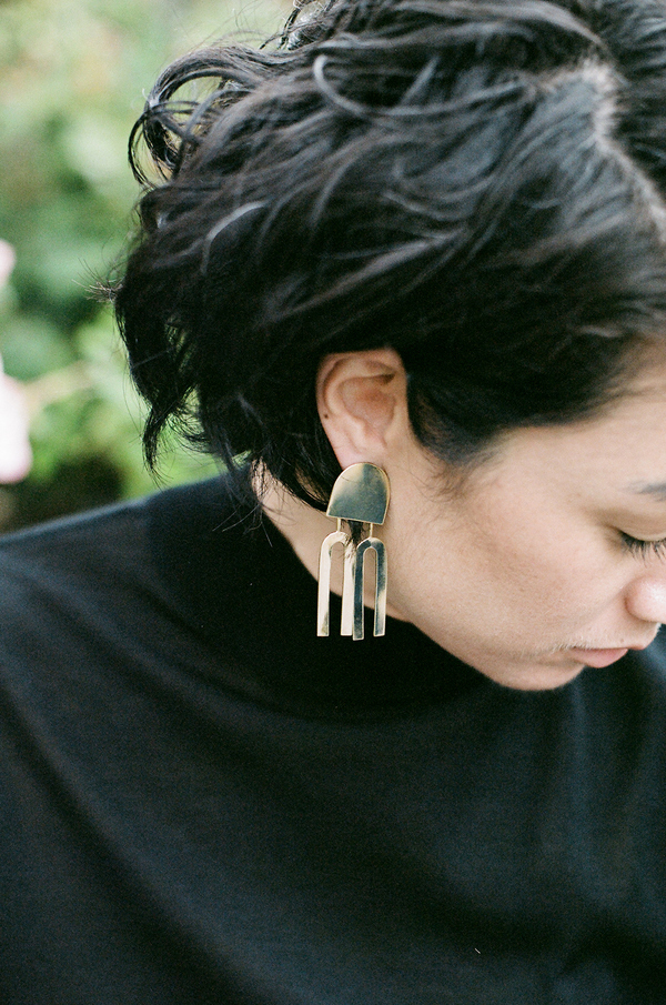 Quarry Lautner Earrings - brass Quarry Lautner Earrings - brass