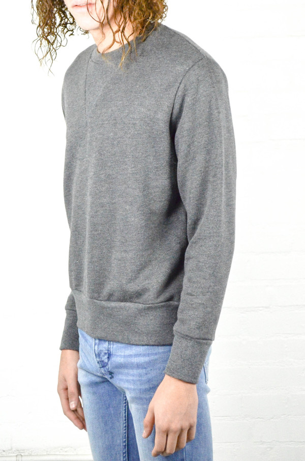 Men's 18 Waits Charcoal French Terry Crew Sweatshirt Men's 18 Waits Charcoal French Terry Crew Sweatshirt
