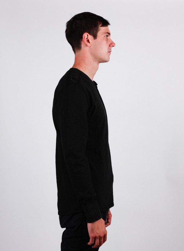 Homespun Standard Henley Charcoal Homespun Standard Henley Charcoal