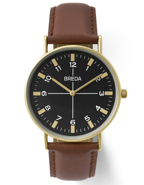 Breda Belmont Watch Gold Brown Breda Belmont Watch Gold Brown