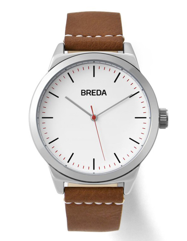 Breda Rand Watch Silver Brown Breda Rand Watch Silver Brown