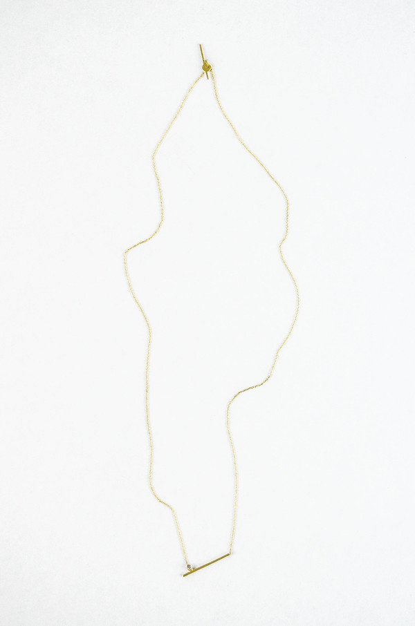 Still House 14K Gold White Diamond Livi Necklace Still House 14K Gold White Diamond Livi Necklace