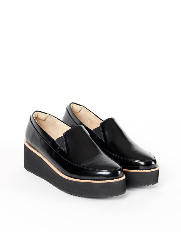Sol Sana Tabbie Wedge Black on Black Sol Sana Tabbie Wedge Black on Black