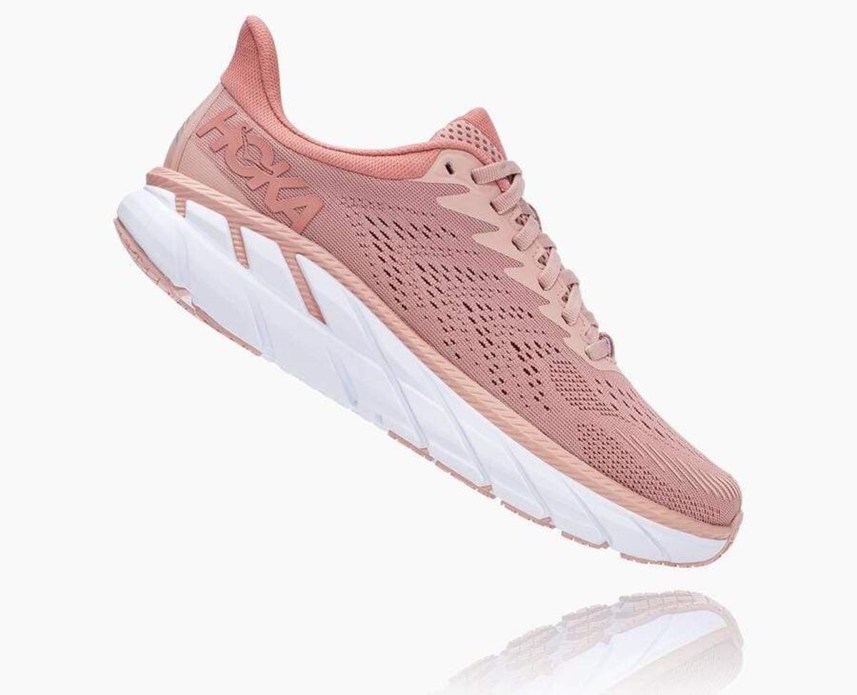 hoka clifton 5 dame dusty pink