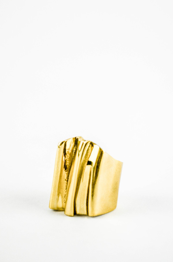 K/ller Pleat Brass Ring K/ller Pleat Brass Ring